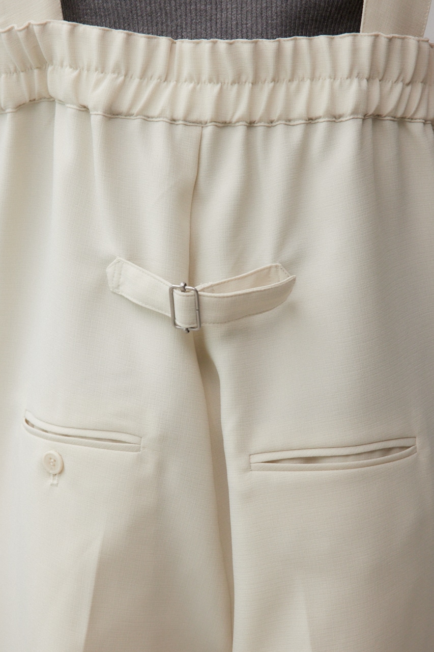 リネンライクワイドハイウエストサロペット IVOY M