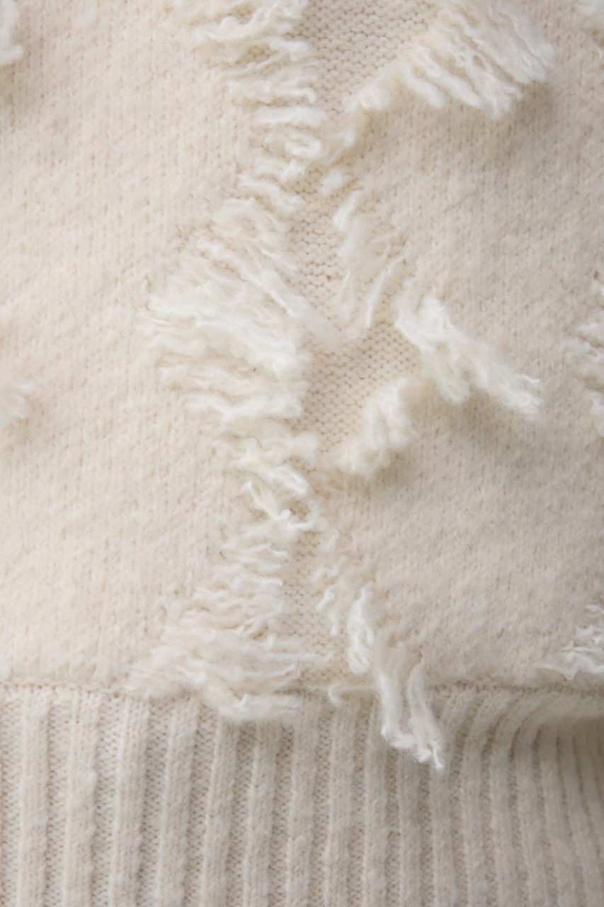 フリンジジャガードニット IVOY FREE