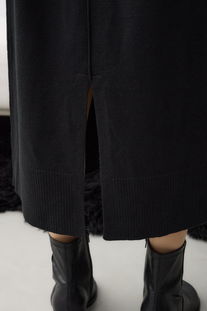 ループヤーンベストレイヤードセットニットワンピース BLK FREE