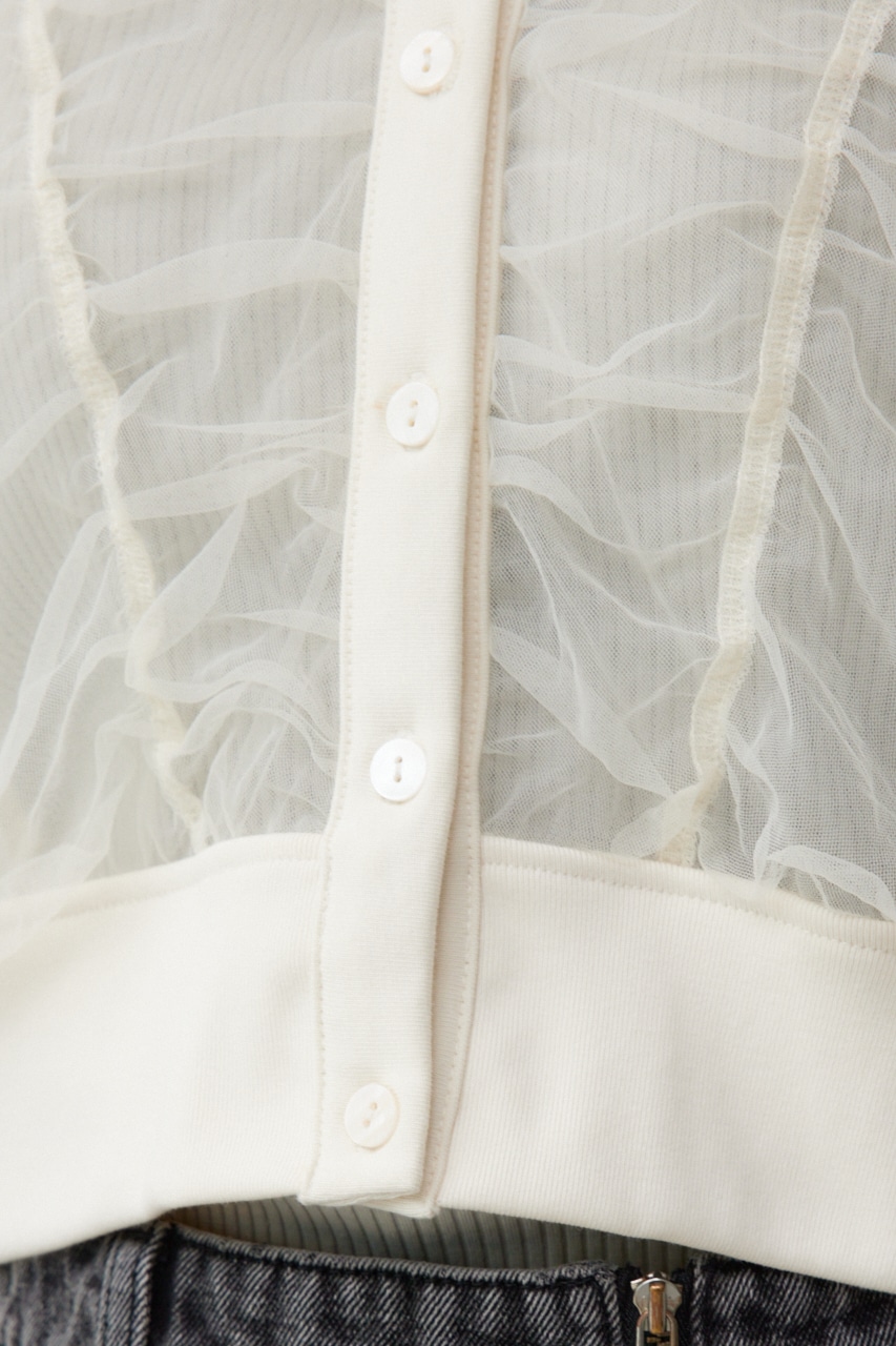 チュールドッキングカーディガン IVOY FREE