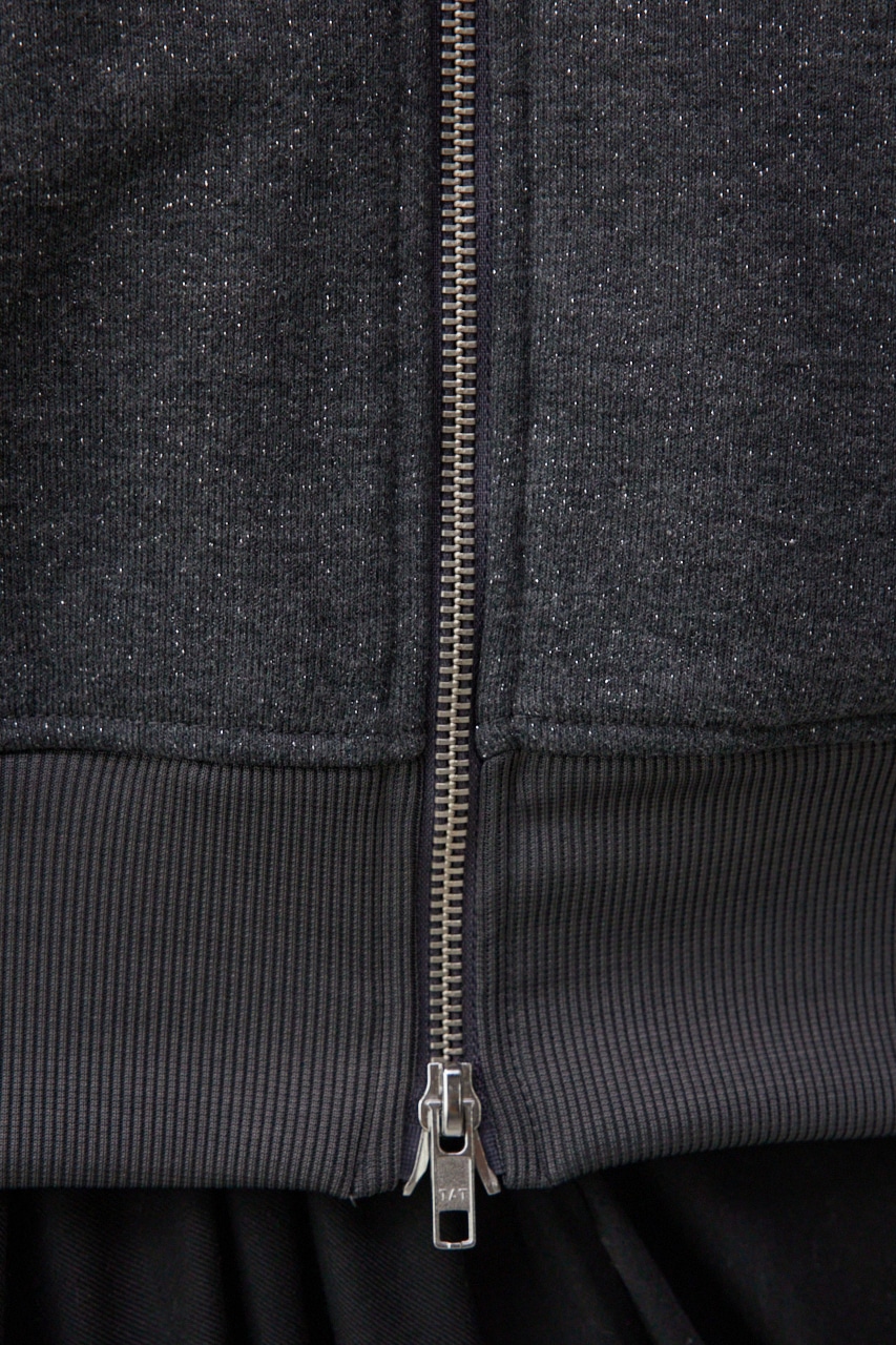 ラメウラケビッグパーカー C.GRY FREE