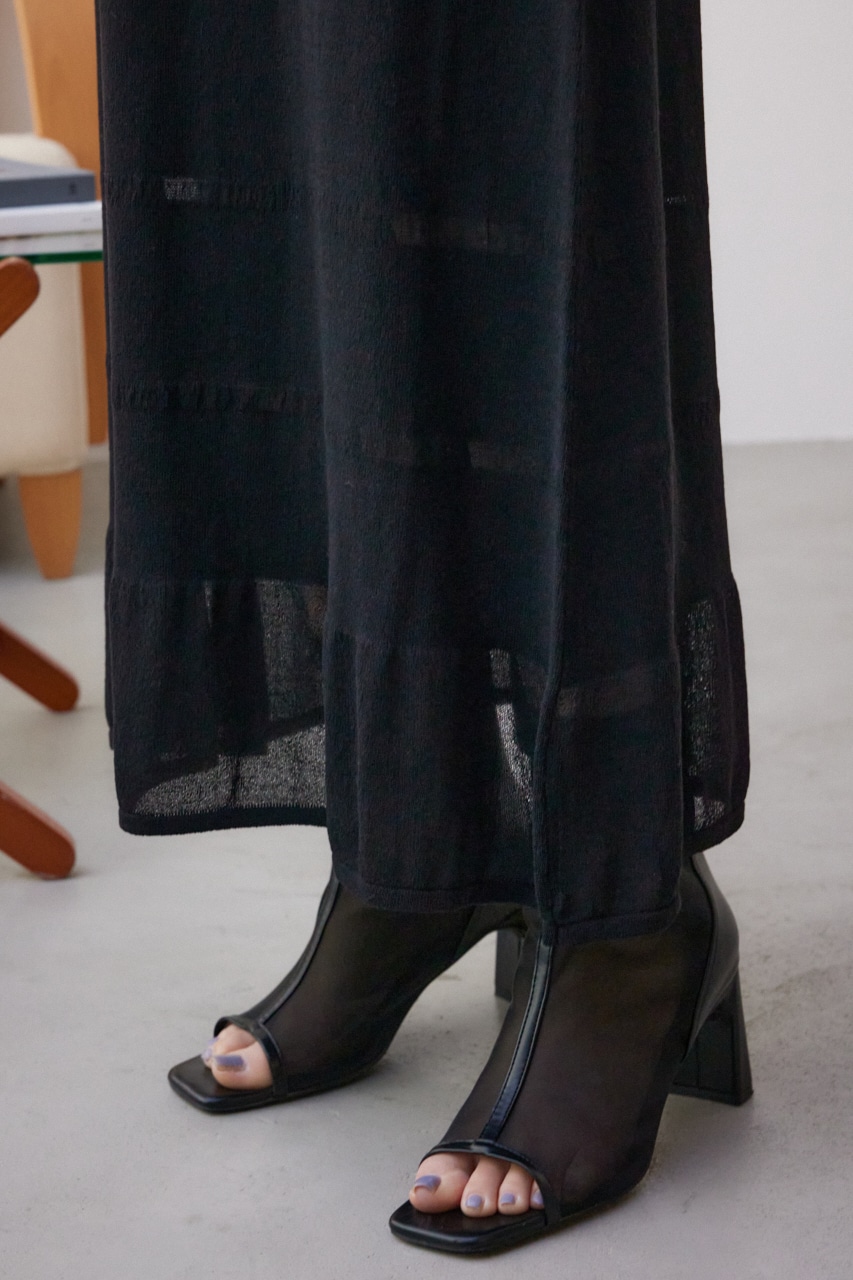 カーデセットニットワンピース BLK M