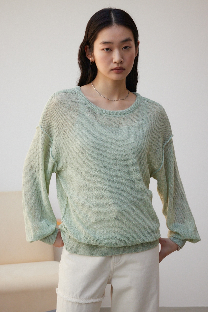 シアーグリッタールーズニット MINT FREE