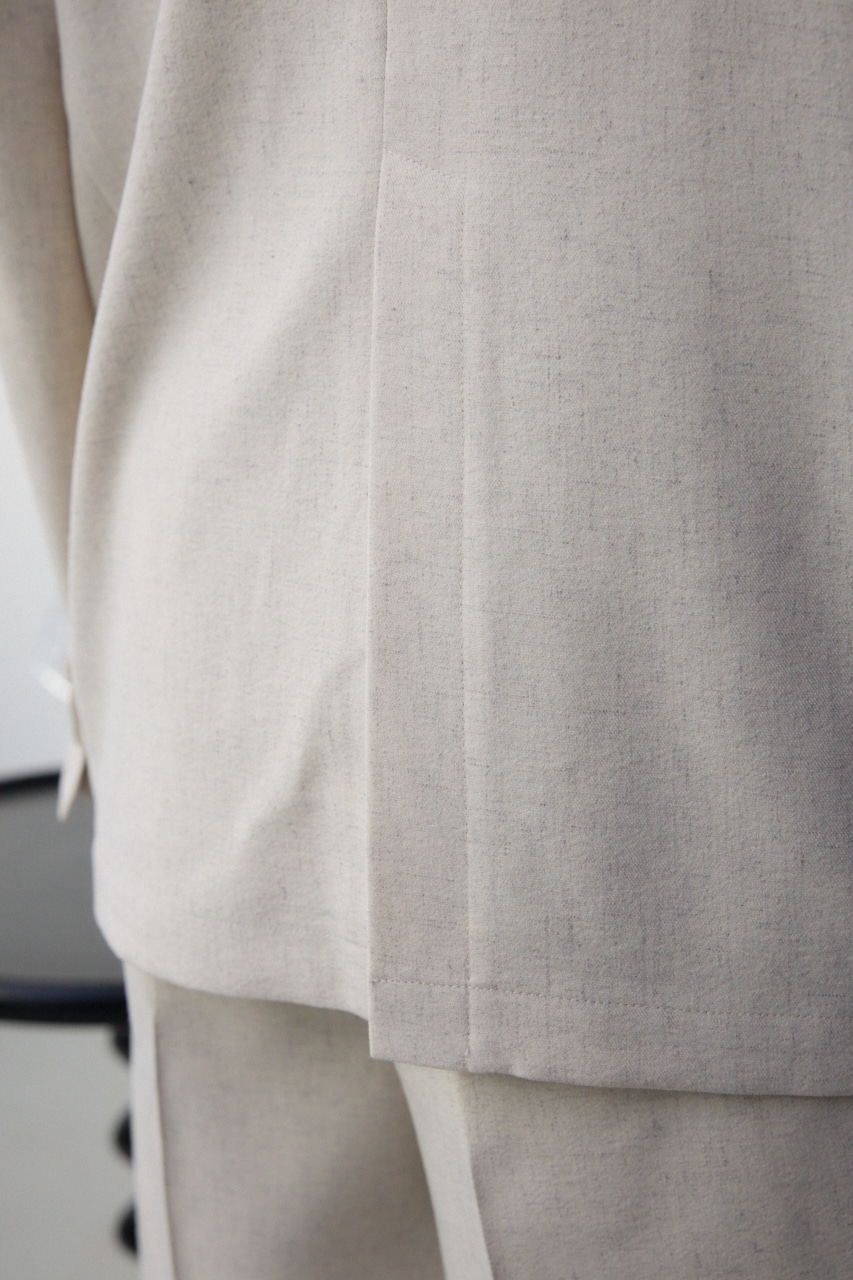 ポリエステルリネンミックスダブルジャケット L/BEG FREE