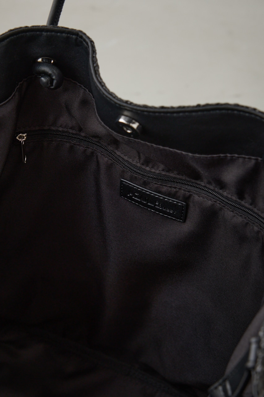 チャームセットメッシュトートバッグ BLK FREE