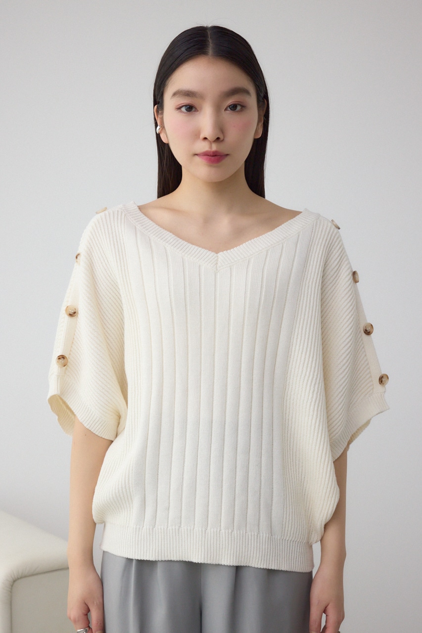 2WAYショルダーボタンニット IVOY FREE