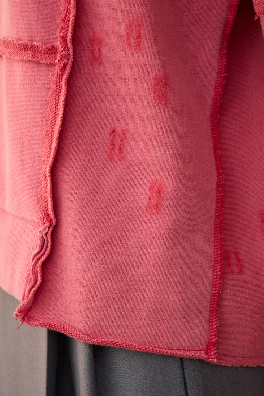 ダメージウラケプルオーバー L/RED FREE