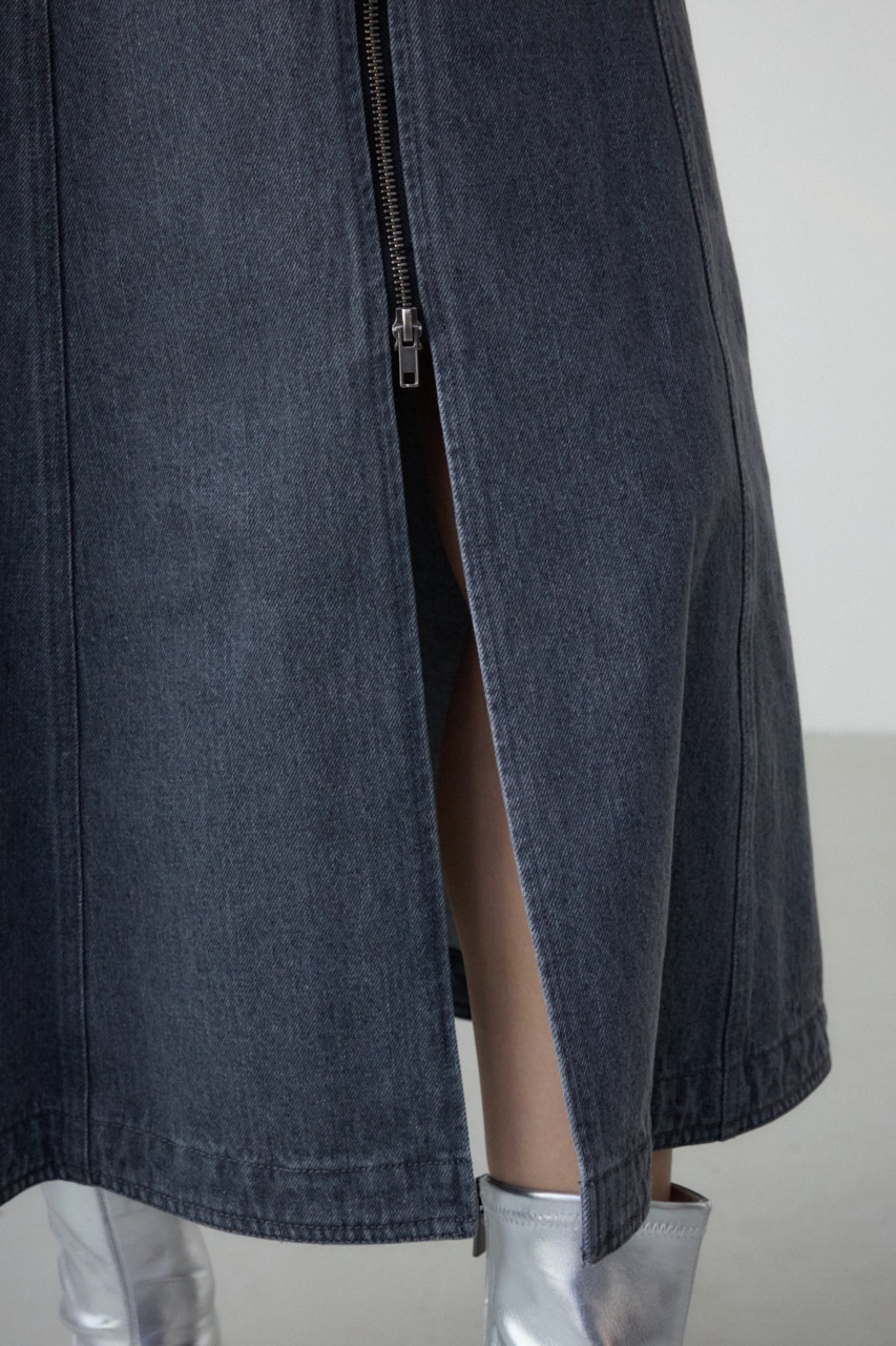 AZUL DENIM ダブルウエストキャミワンピース L/BLK S