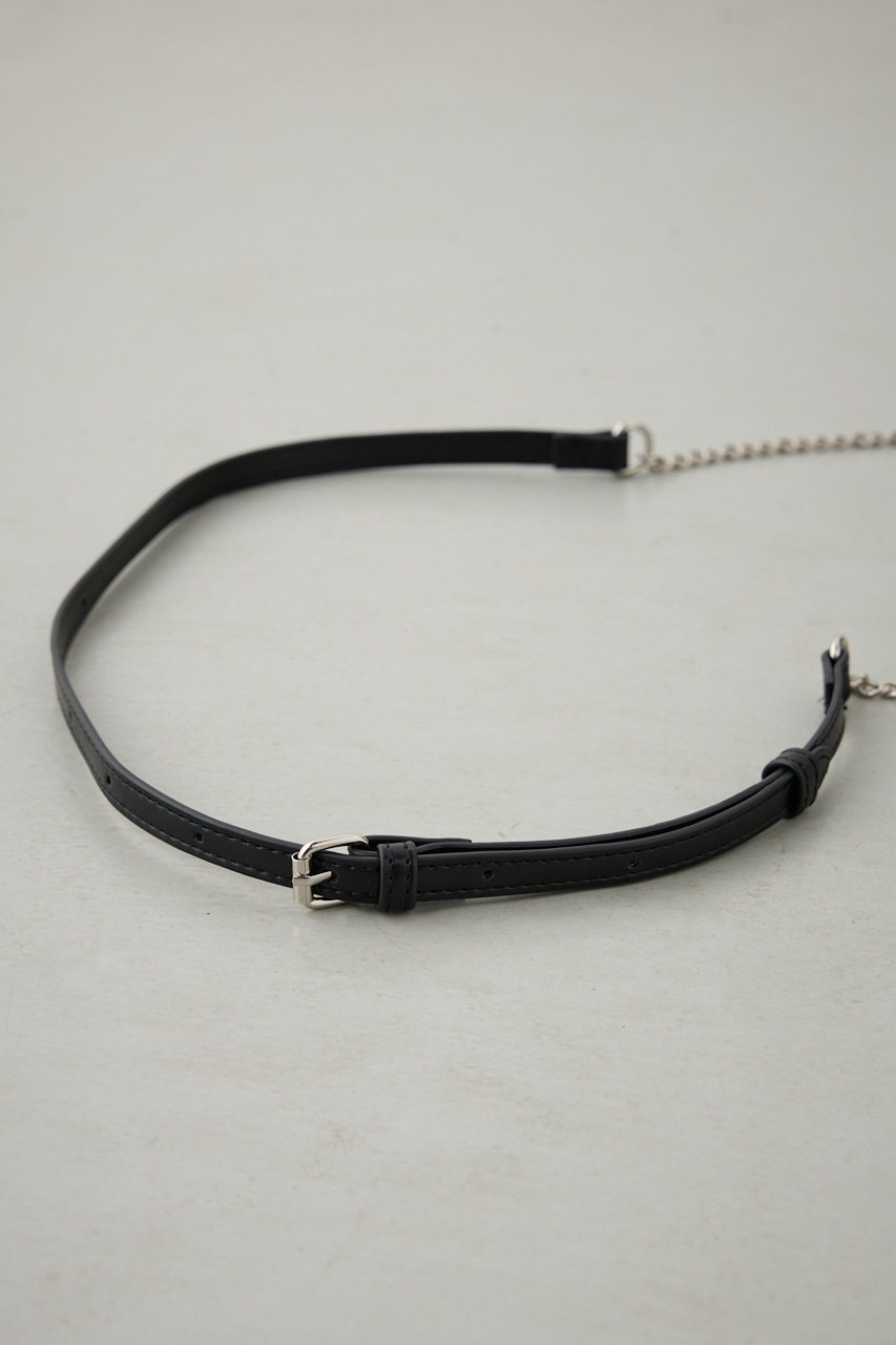 ダブルジッパークリアミニバッグ BLK FREE