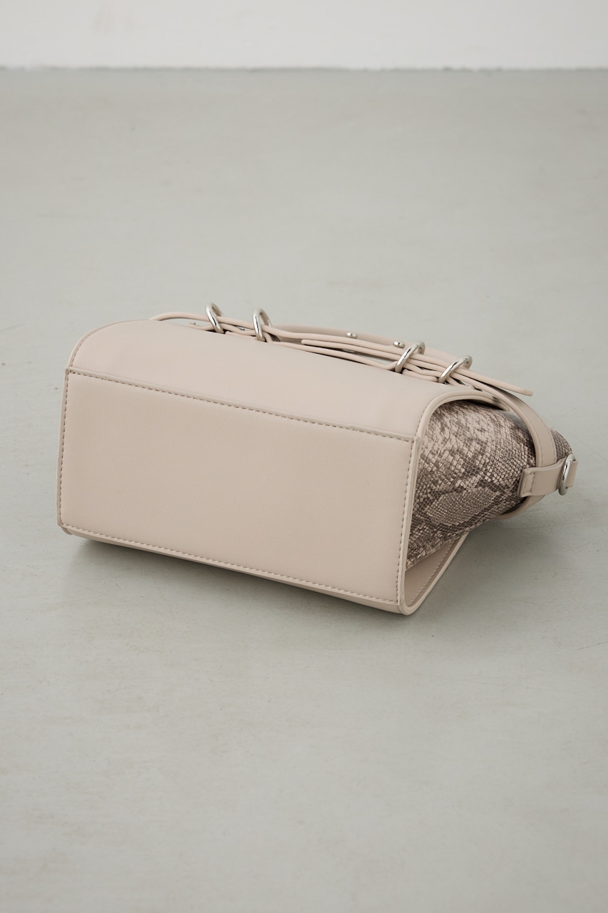 ベルトデザイントラペイズドバッグ L/BEG FREE