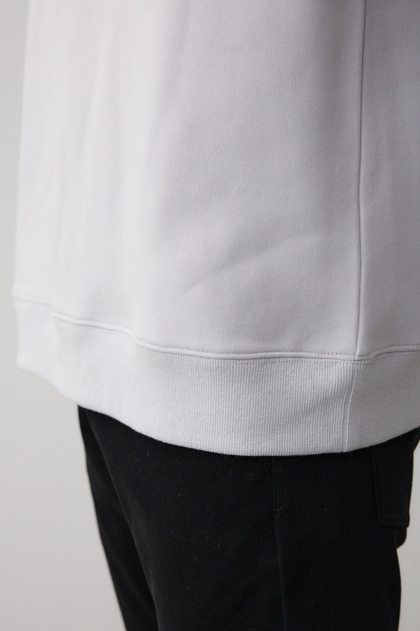 裏起毛ネック刺繍プルオーバー L/GRY M