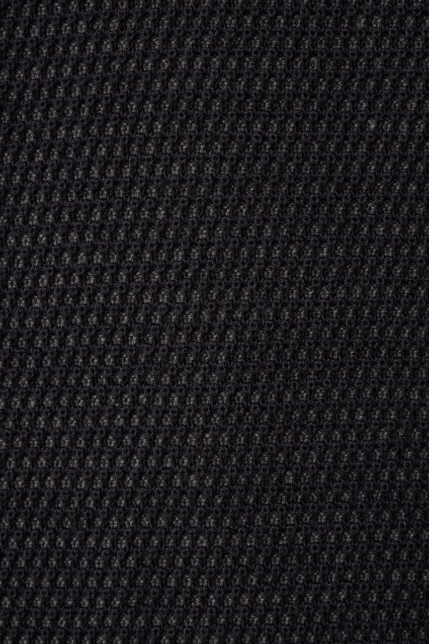 ハニカムベーシッククルーネックニット BLK M