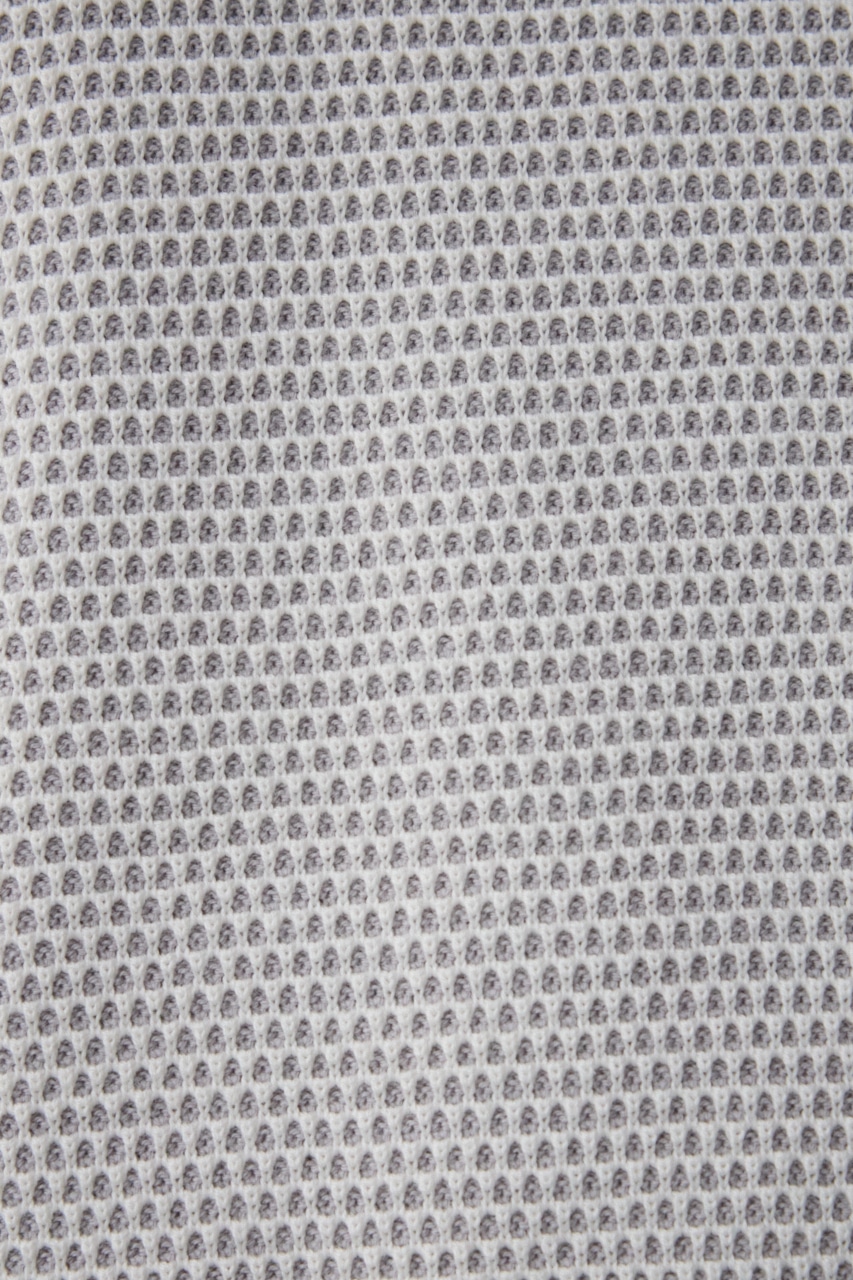 ハニカムタートルネックニット WHT L