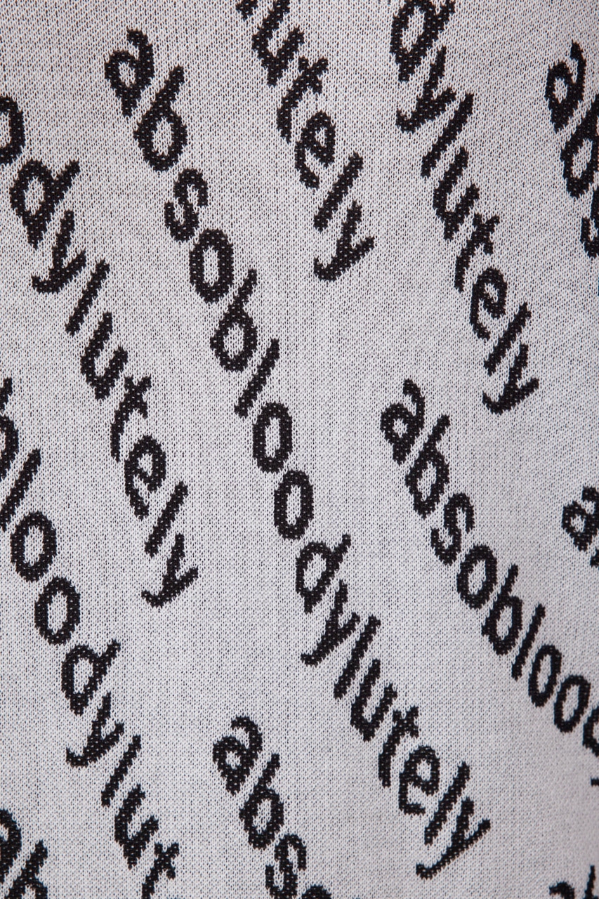 総柄ジャガードニットトップス 柄WHT FREE