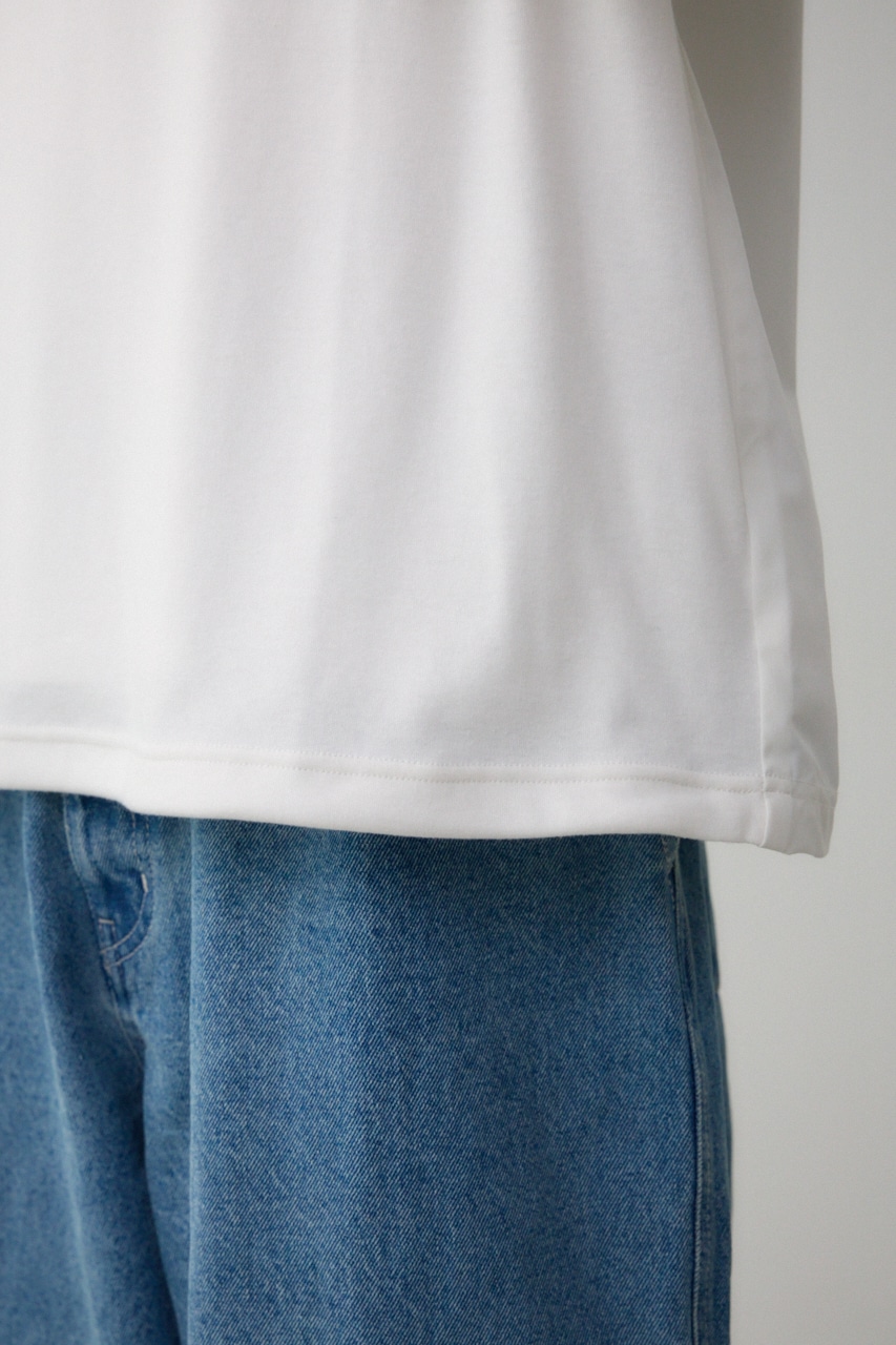 異素材ドッキング刺繍トップス O/WHT FREE