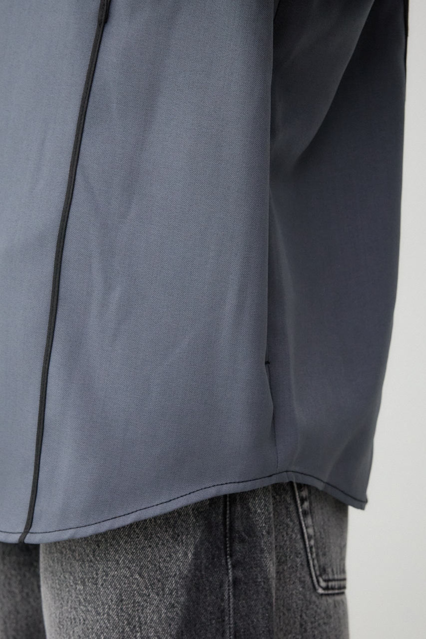 アウトステッチオーバーシャツ GRY FREE