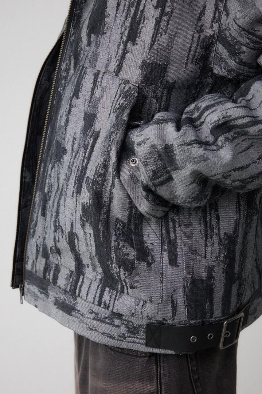 ジャガードジップシャウター 柄GRY FREE