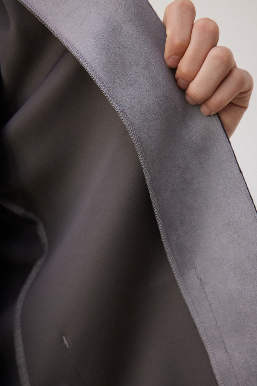 プリマベーラフェイクスウェードトッパー GRY M