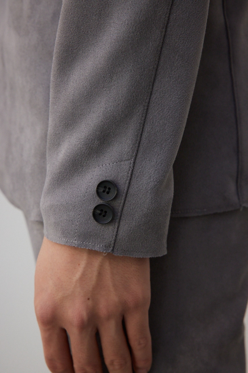 プリマベーラフェイクスウェードジャケット GRY M