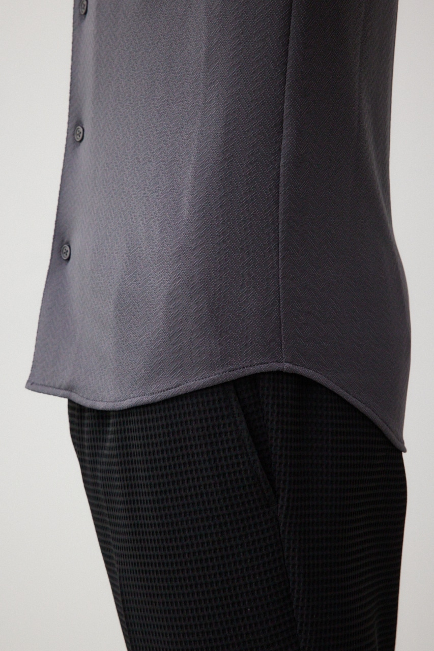 スリムストレッチタイトシャツ L/BLK M