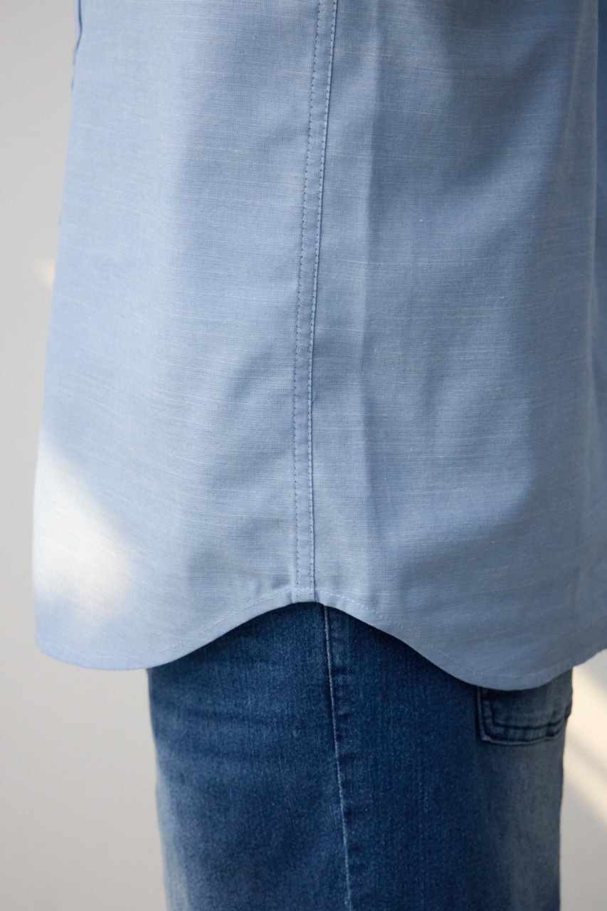 テックリネン7分袖シャツ BLU L