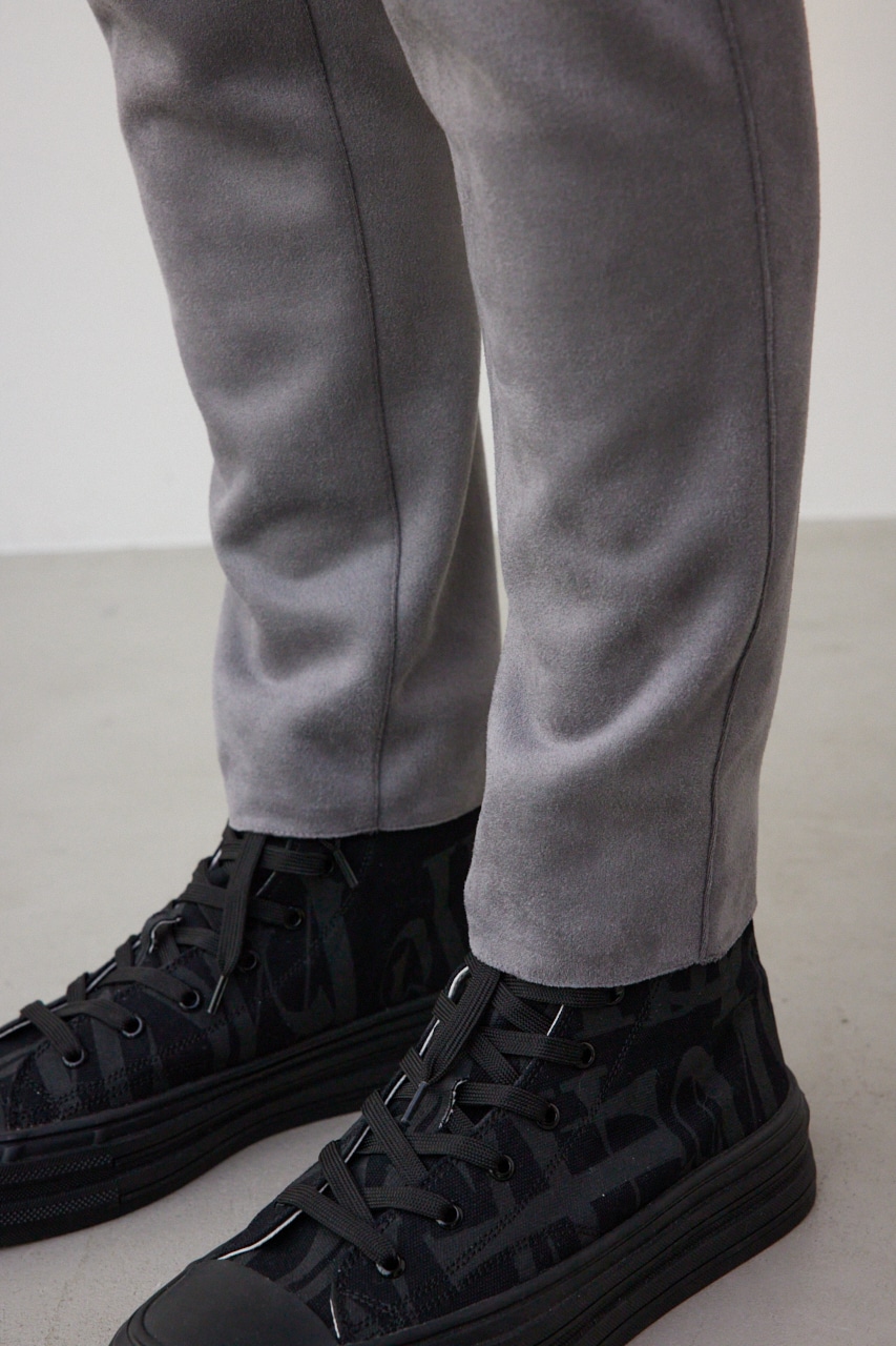 プリマベーラフェイクスウェードパンツ GRY M