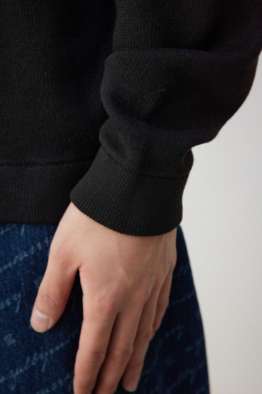 バックロゴジャガードカーディガン BLK M