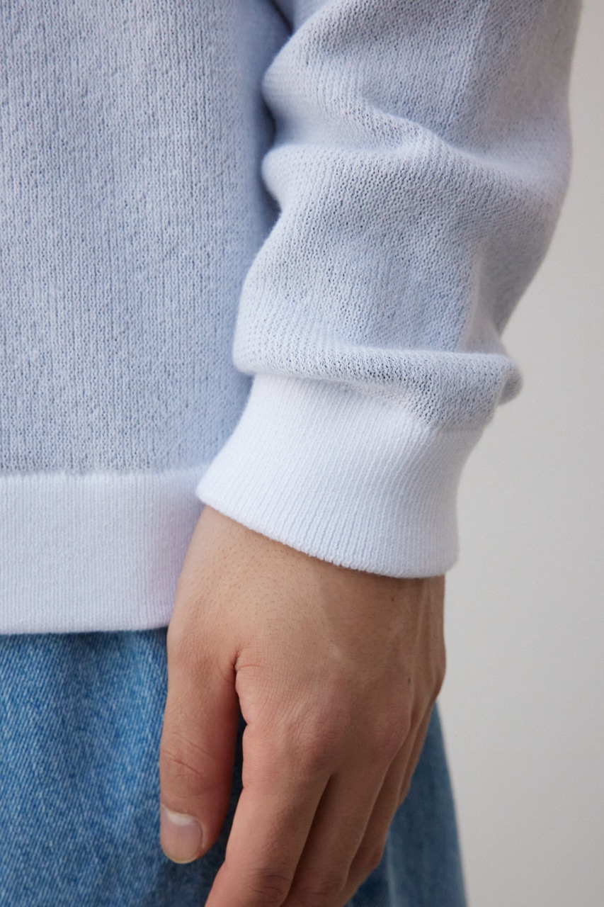 バックロゴジャガードカーディガン WHT L