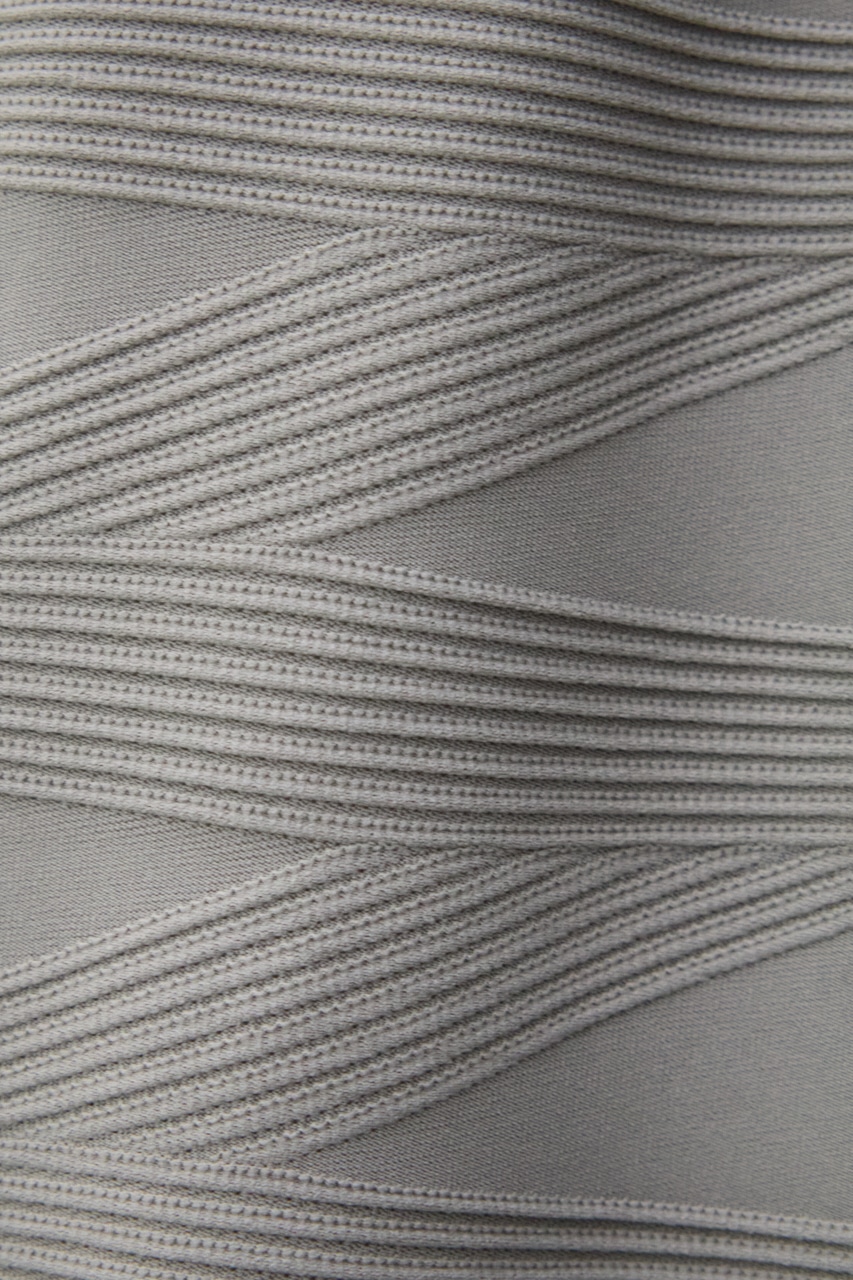 5分袖ジャガードトッパー GRY M