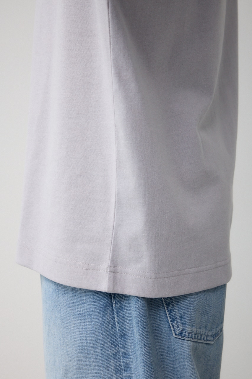 フラワープリント刺繍TEE L/GRY FREE