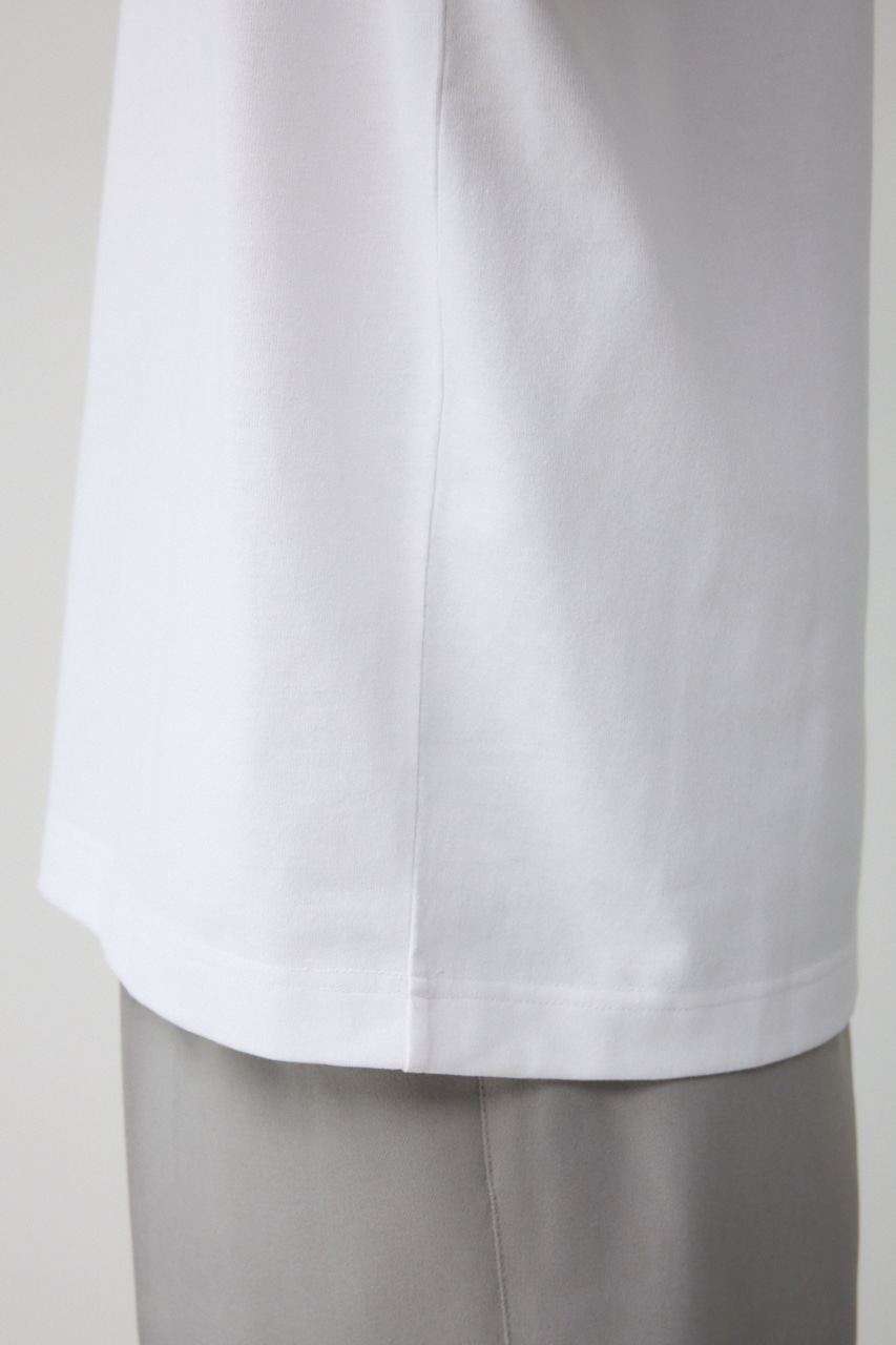 フラワープリント刺繍TEE WHT FREE