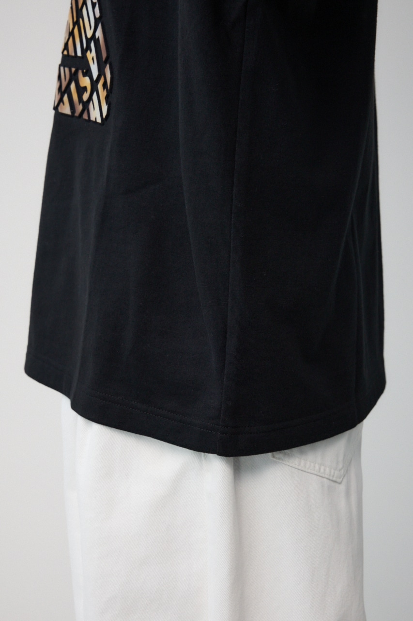 ブロンズエンボス半袖TEE BLK FREE