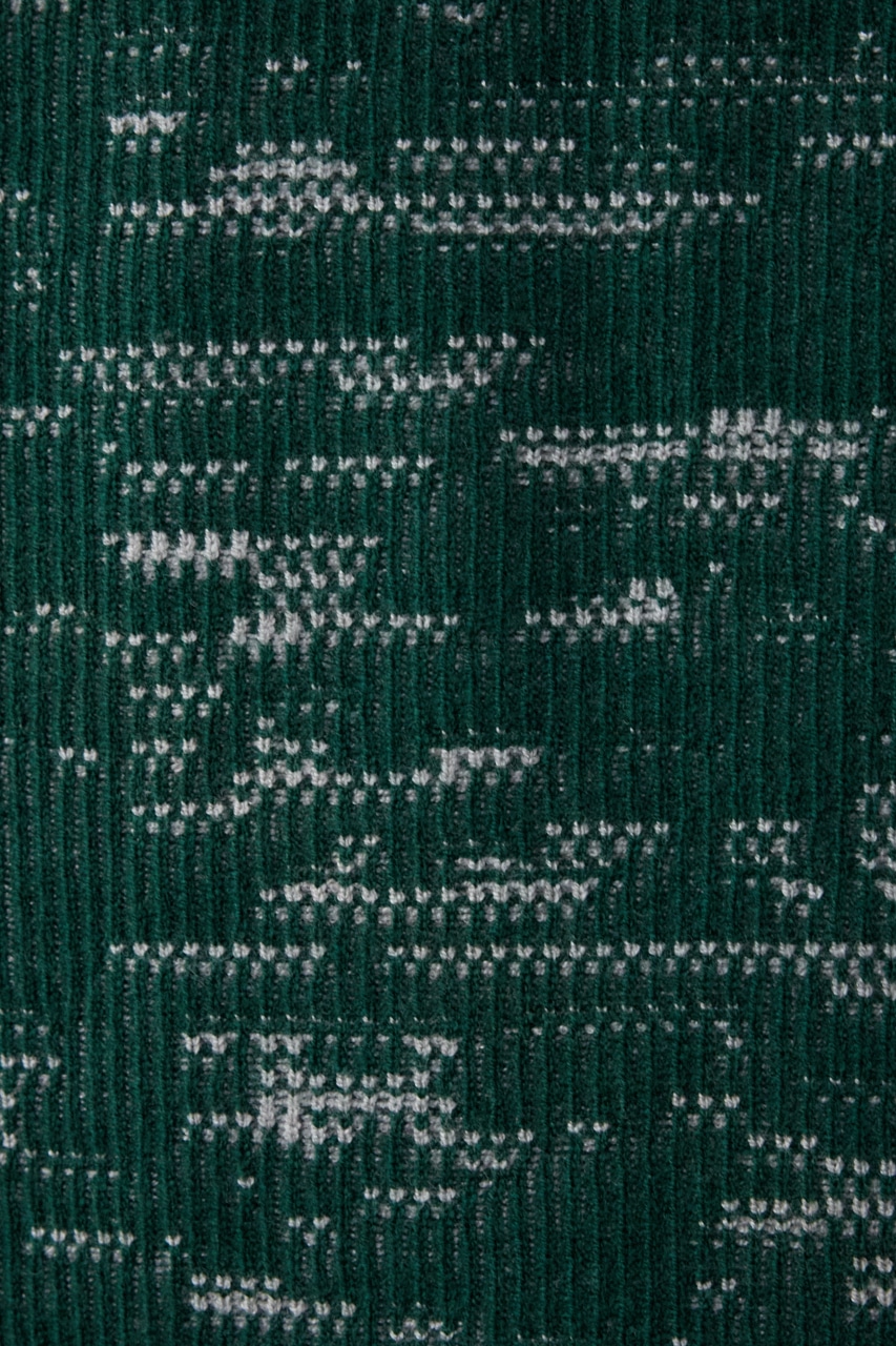 コントラストジャガードニット GRN S