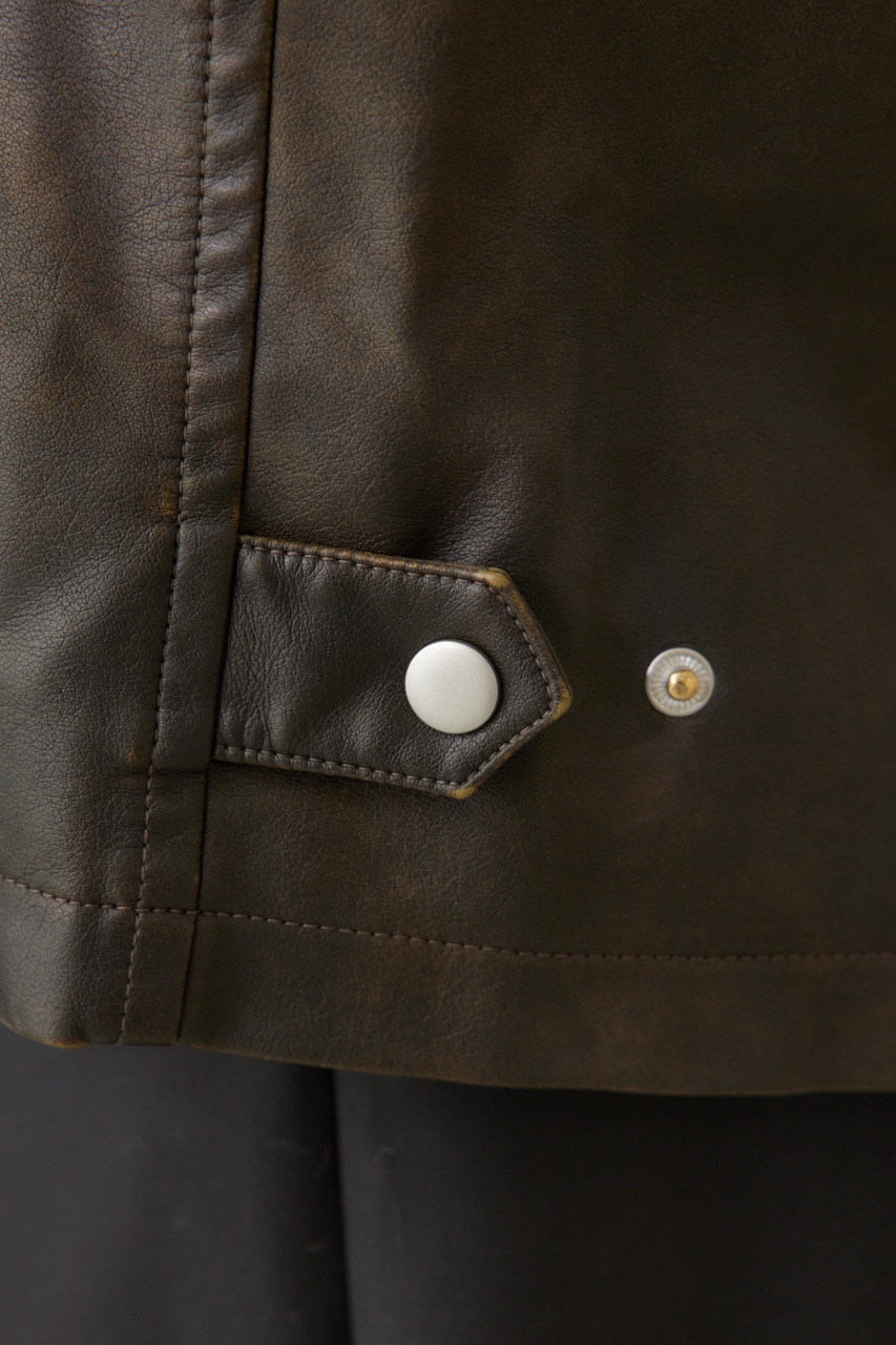 ヴィンテージライクレザージャケット BRN FREE