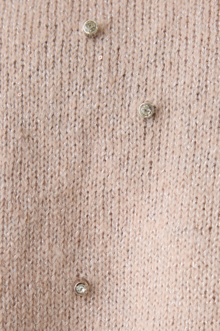 ラインストーンニット L/PNK FREE