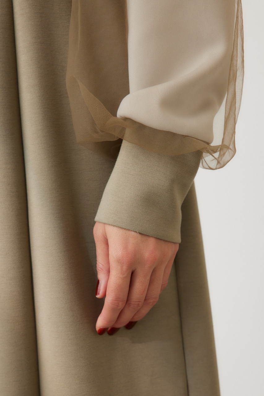 チュールスリーブドッキングワンピース KHA FREE