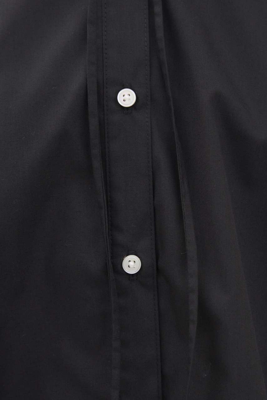 フリルスタンドカラーブラウス BLK FREE