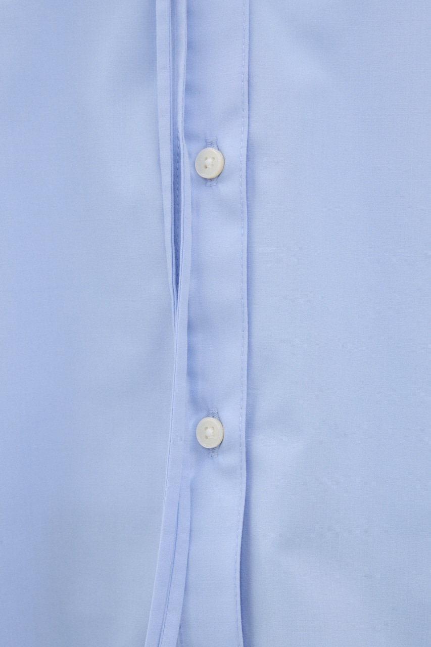 フリルスタンドカラーブラウス L/BLU FREE