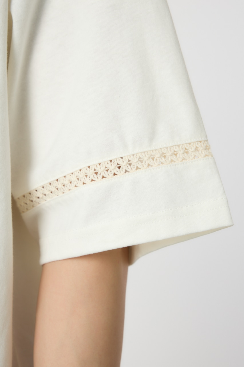 ハシゴレース Tシャツ O/WHT M