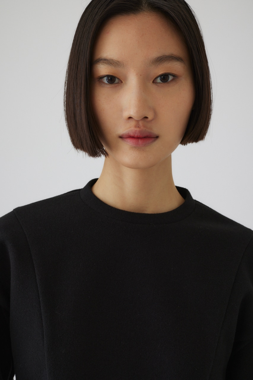 【LIMITED SALE】Warming jersey cropped PO BLK FREE