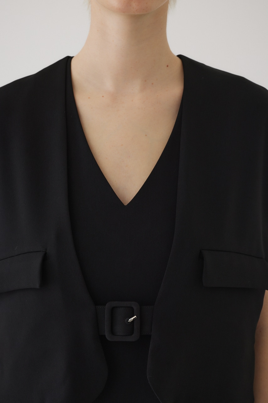 Vest set manish dress BLK 36