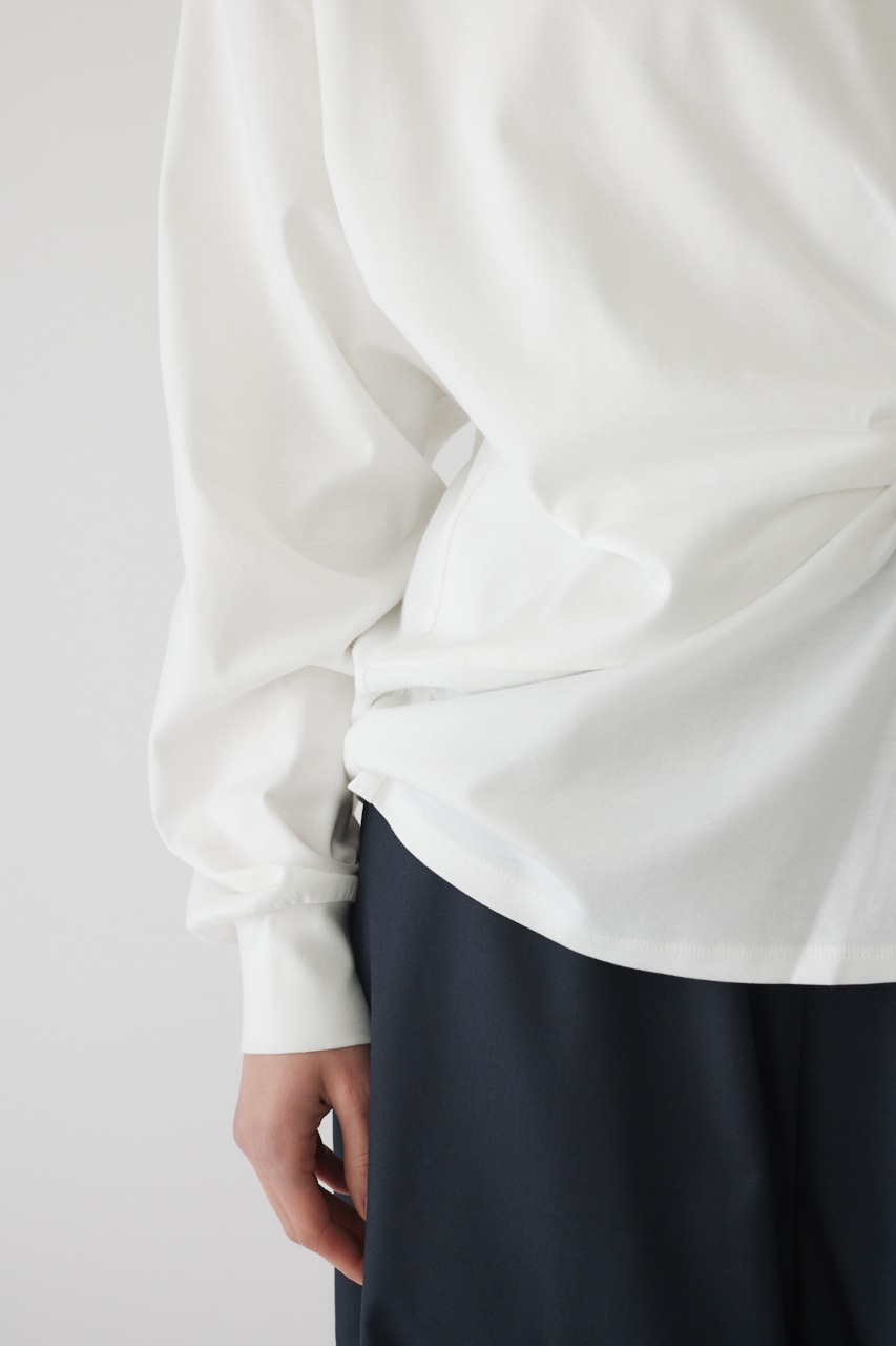 【LIMITED SALE】Front twist cut tops WHT FREE