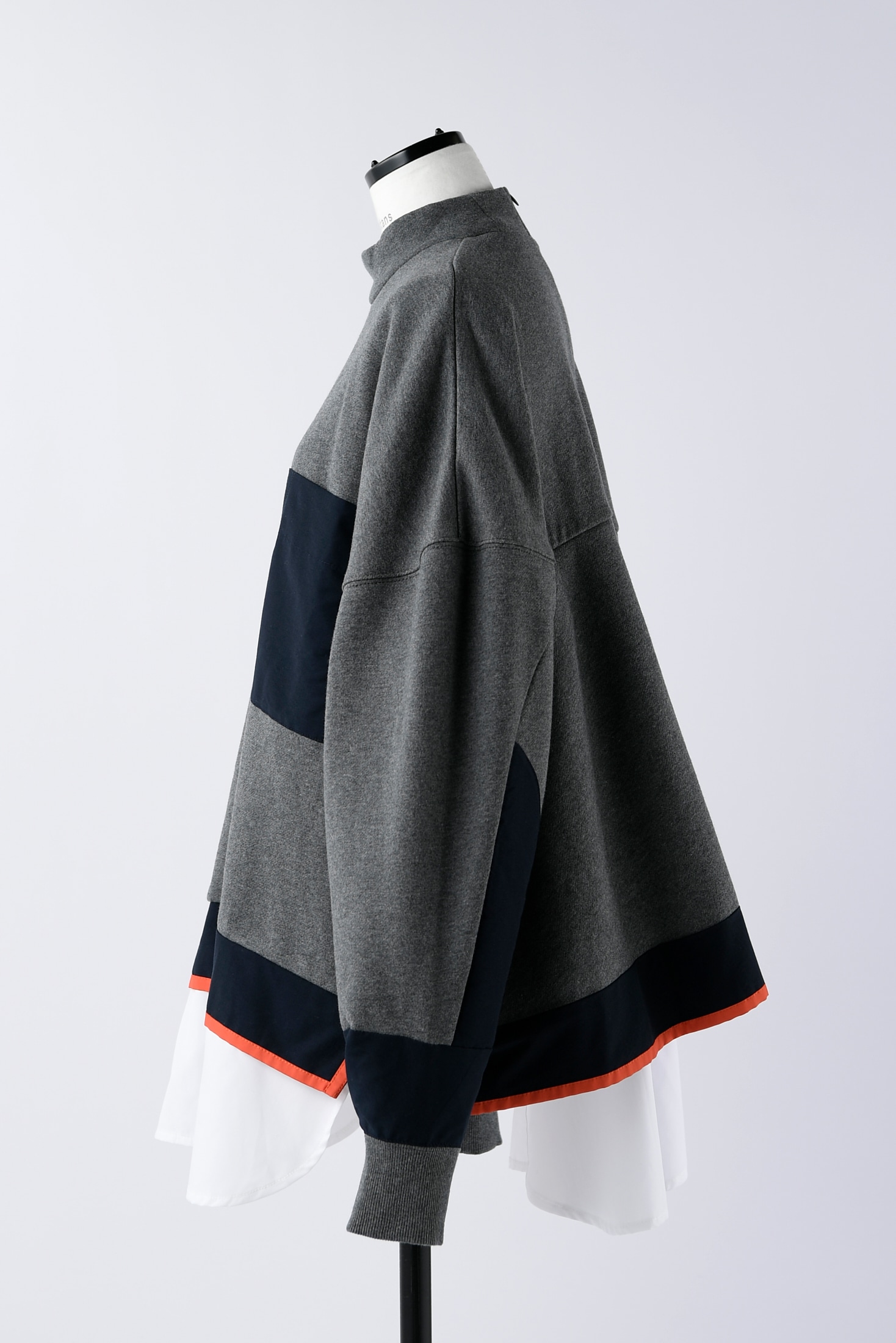 combination layered　pullover