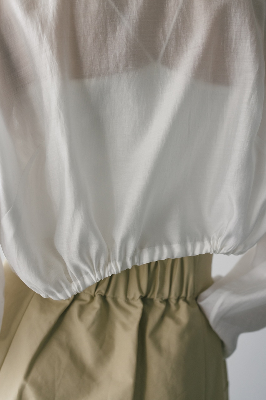 ショートシアーシャツ WHT FREE