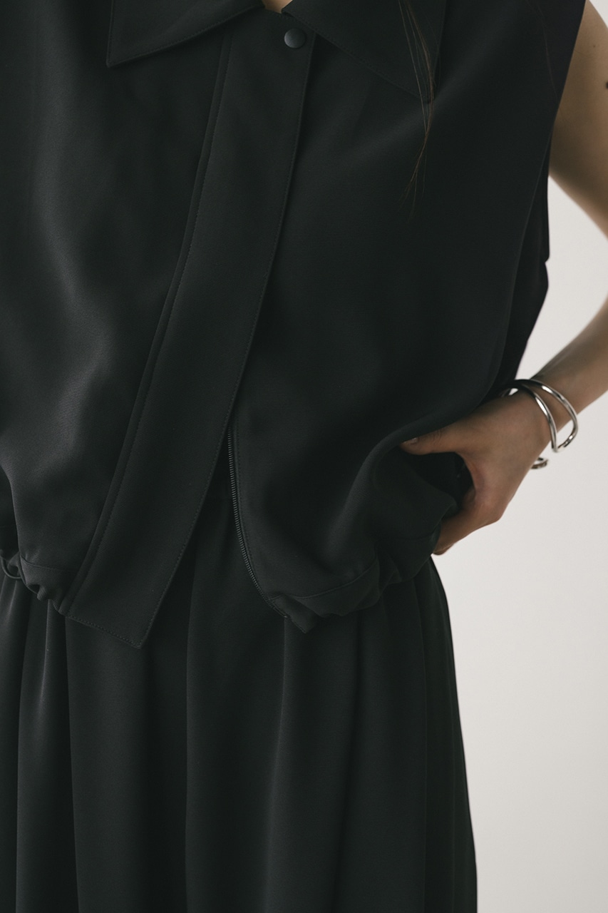 コンフォートヘムギャザートップ BLK FREE