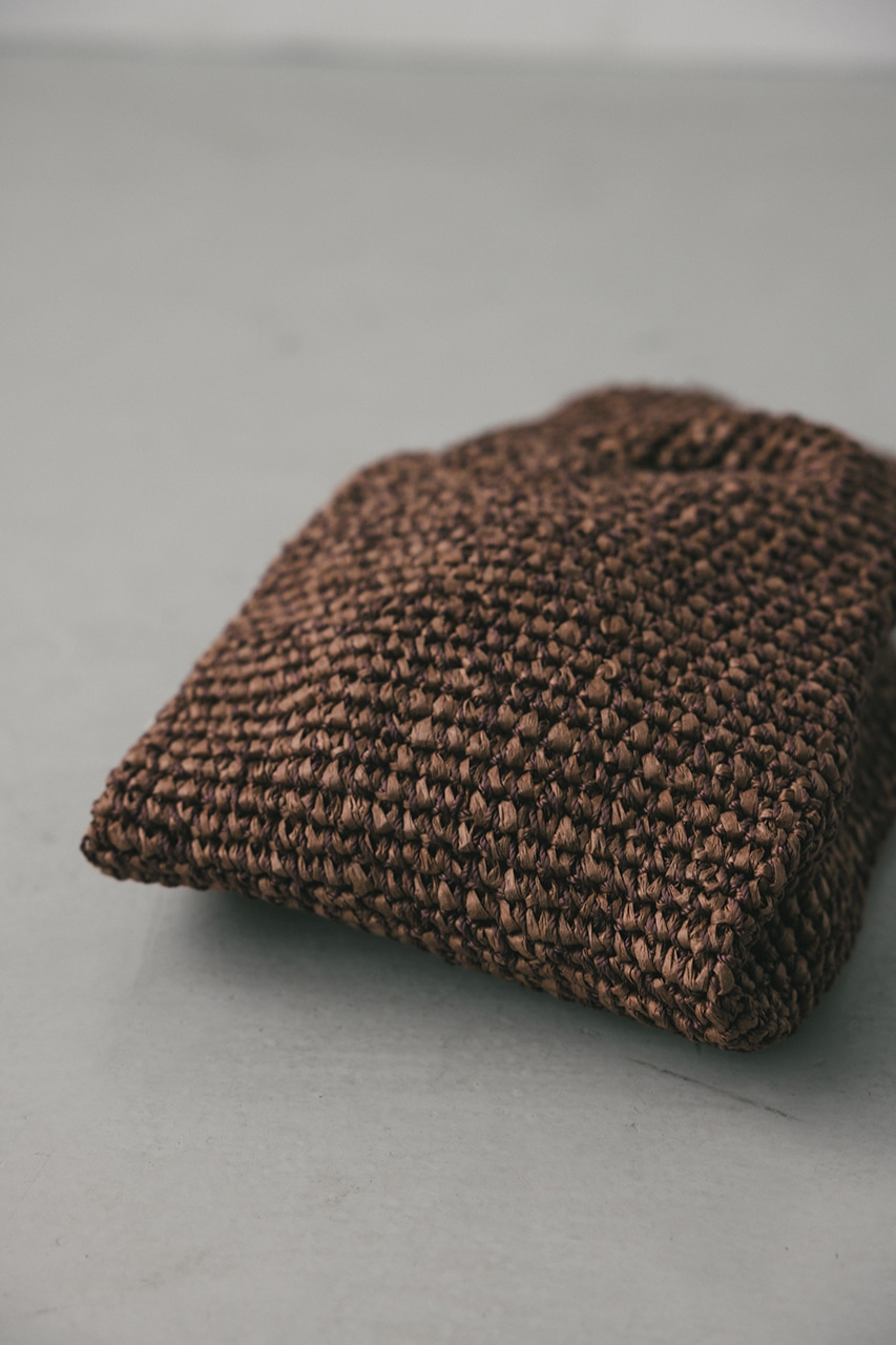 ペーパークロシェマルシェバッグ BRN FREE