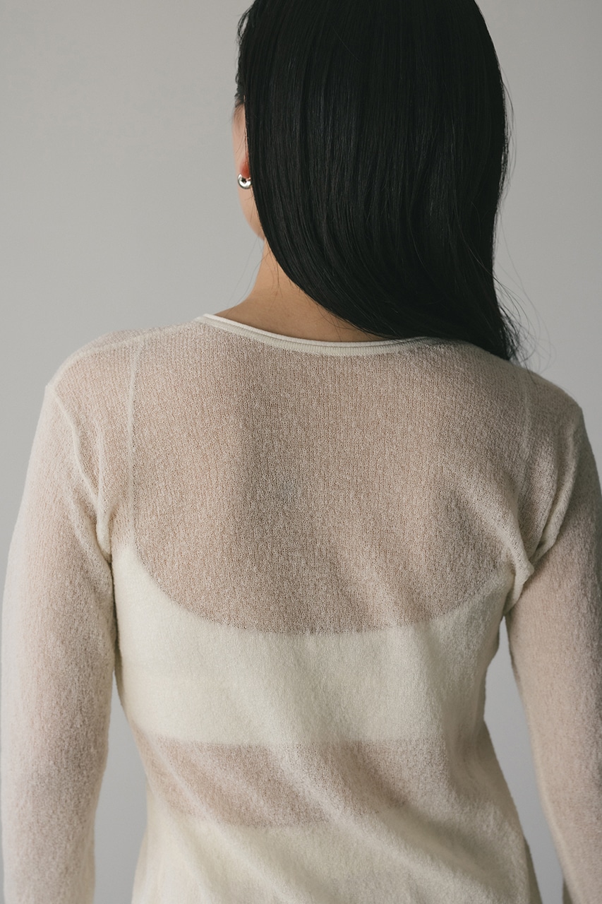 2WAYリボンサマーニット WHT FREE