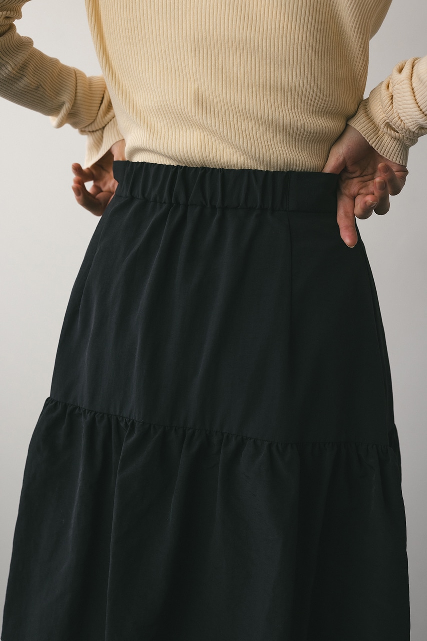 ティアードフレアスカート BLK M