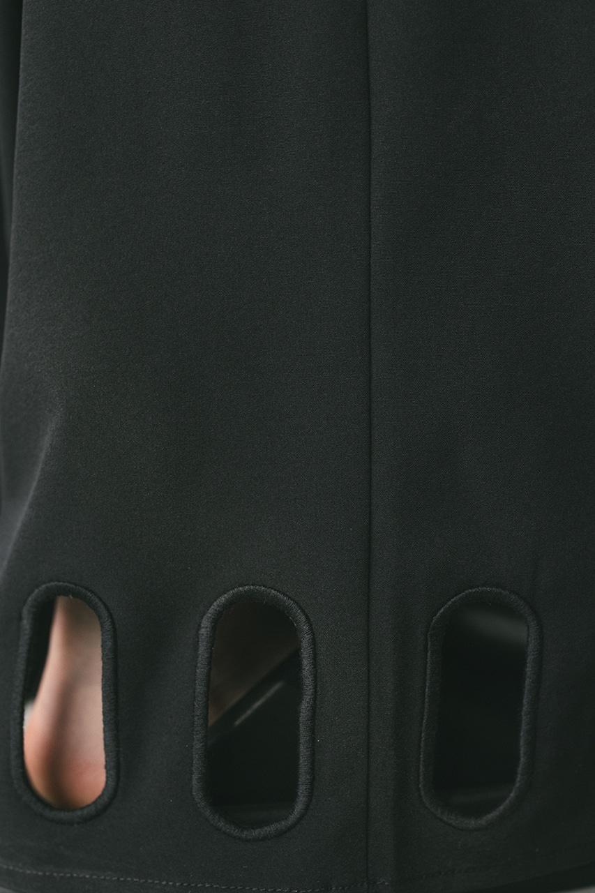 ヘムホールリラックスパンツ BLK M