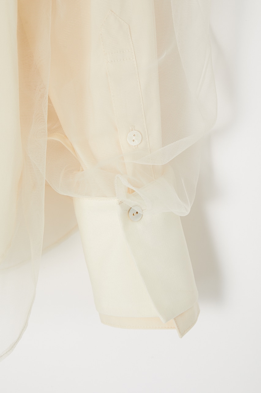 【HOLIDAY COLLECTION】TULLE LAYERED シャツ